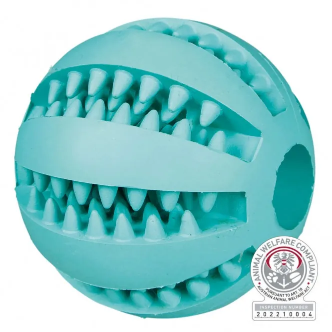 Trixie Denta Fun Ball mit Minzgeschmack - Zahnreinigung und Spielspaß