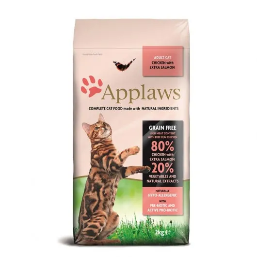 Applaws Katzentrockenfutter mit Hühnchen & Lachs - 80% Fleischanteil