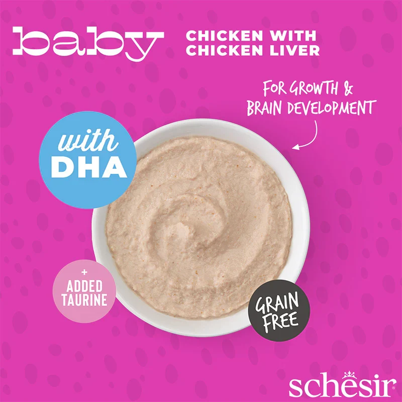 Schesir Baby Mousse Chicken With Chicken Liver Kitten Wet Cat Food 70G