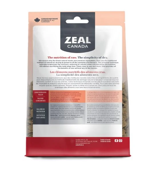 Zeal Air Dried Beef Recipe Dry Dog Food