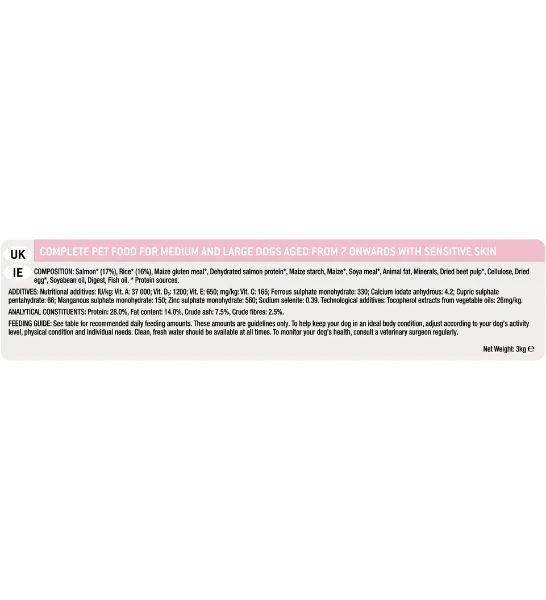 PURINA Pro Plan Opti Derma Medium & Large Adult Sensitive Skin 7+ Salmon Dog Dry Food