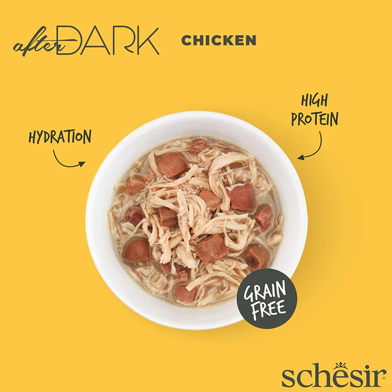 Schesir After Dark Wholefood In Broth Chicken Wet Cat Food 80G