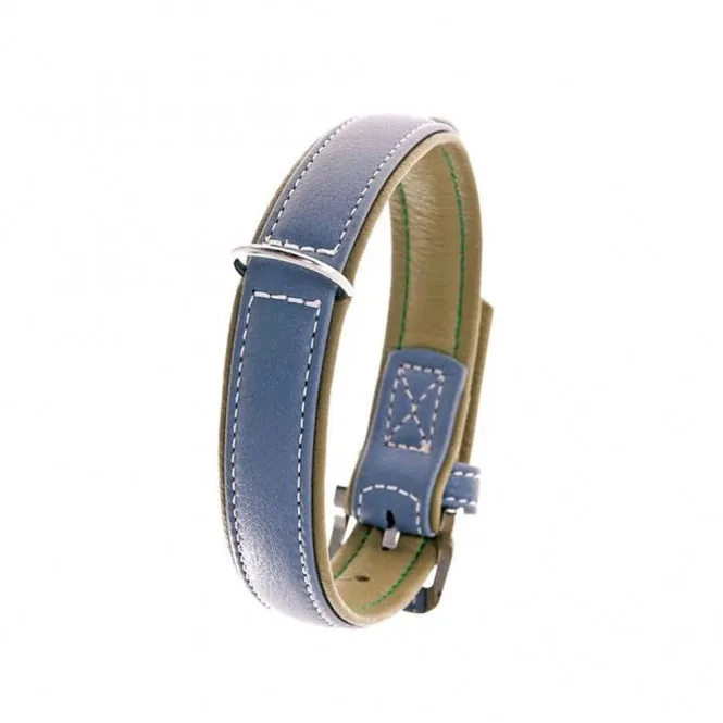 Karlie Vintage Trend Halsband - Rauchblau/Moosgrün – edel und einzigartig