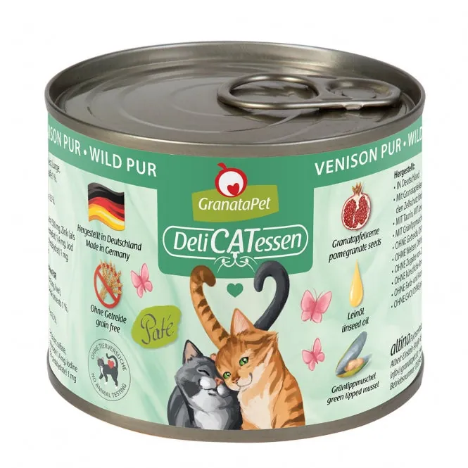 GranataPet Delicatessen Dose Wild PUR für Katzen – Immunstärkung & Zellschutz