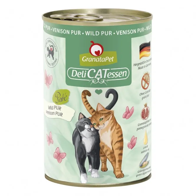 GranataPet Delicatessen Dose Wild PUR für Katzen – Immunstärkung & Zellschutz