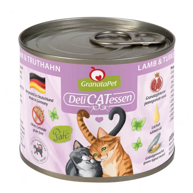 GranataPet Delicatessen Dose Lamm & Truthahn für Katzen – Immunstärkung, ohne Getreide