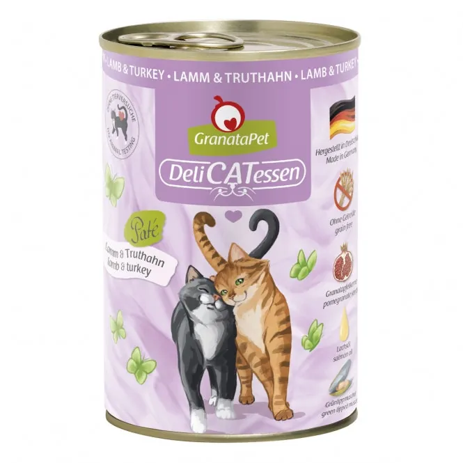 GranataPet Delicatessen Dose Lamm & Truthahn für Katzen – Immunstärkung, ohne Getreide
