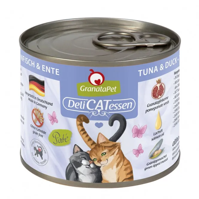 GranataPet Delicatessen Dose Thunfisch & Ente für Katzen – Immunstärkung, ohne Getreide