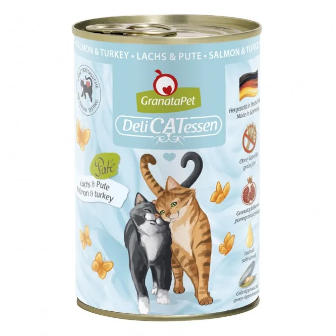 GranataPet Delicatessen Dose Lachs & Pute für Katzen – Immunstärkung, ohne Getreide