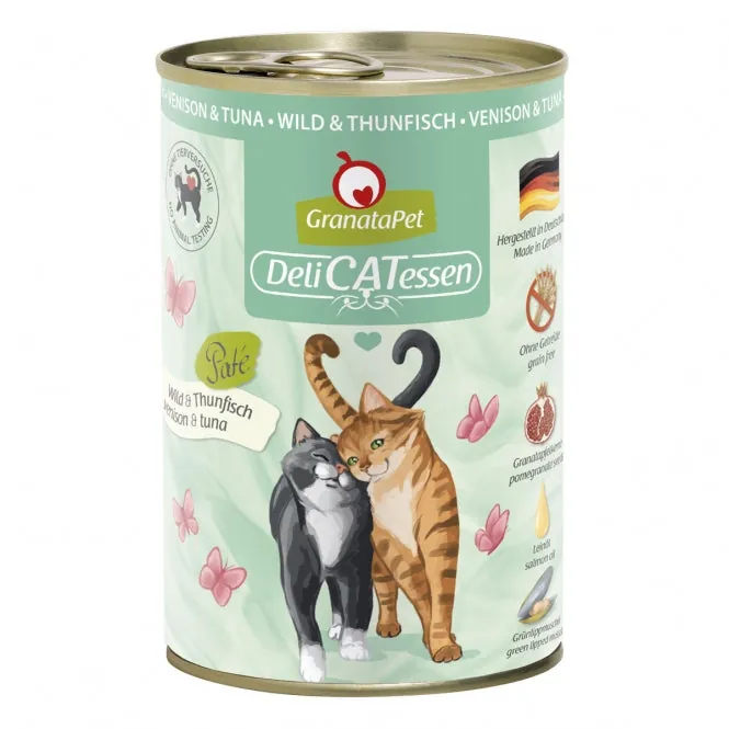 GranataPet Delicatessen Dose Wild & Thunfisch für Katzen – Immunstärkung, ohne Getreide