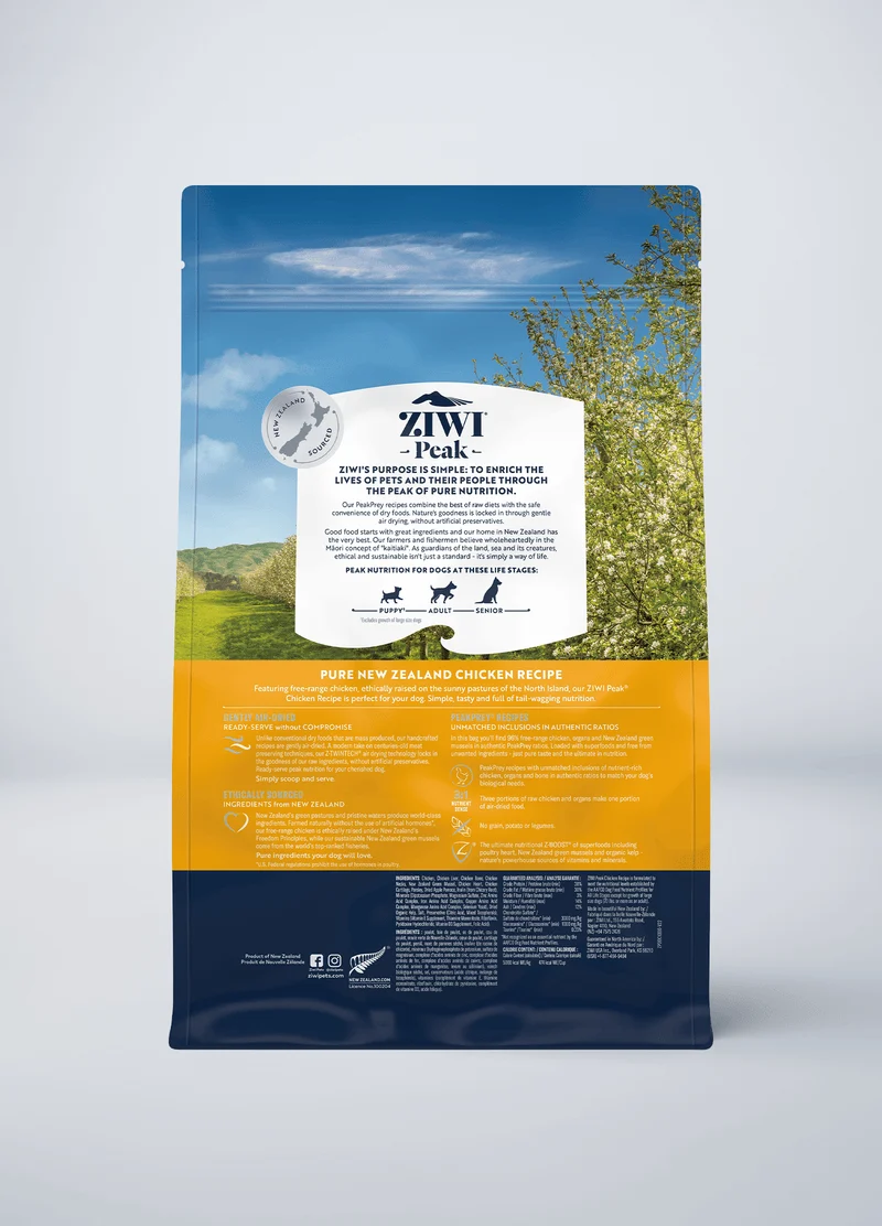 ZIWI Peak Air Dried Free Range Dog Dry Food