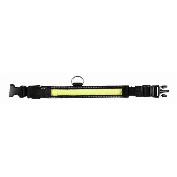 Trixie Flash + Reflect Halsband - Schwarz-Gelb – Sichtbarkeit bis 500 m