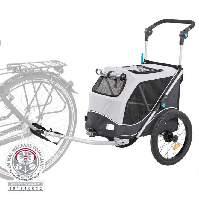 Trixie Fahrrad-Anhänger für Hunde – schnell auf- und abbaubar, mit Regenschutz