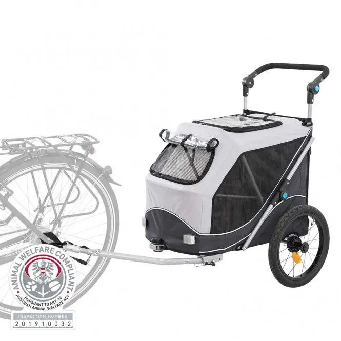 Trixie Fahrrad-Anhänger für Hunde – schnell auf- und abbaubar, mit Regenschutz