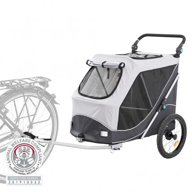 Trixie Fahrrad-Anhänger für Hunde – schnell auf- und abbaubar, mit Regenschutz