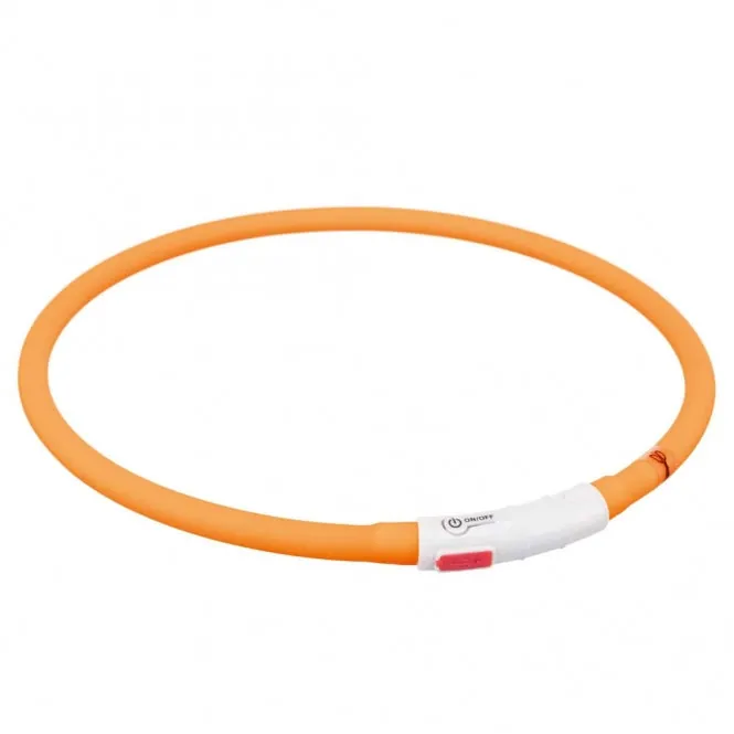 Trixie Flash Leuchtring USB – spritzwassergeschützt, wiederaufladbar