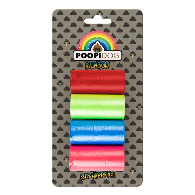 Poopidog Hundekotbeutel Rainbow – sehr dicke, hochwertige Beutel