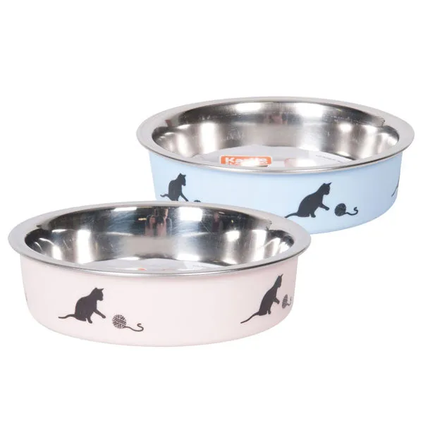 Katzennapf Bella mit Anti-Rutsch-Boden und Edelstahl, 160 ml
