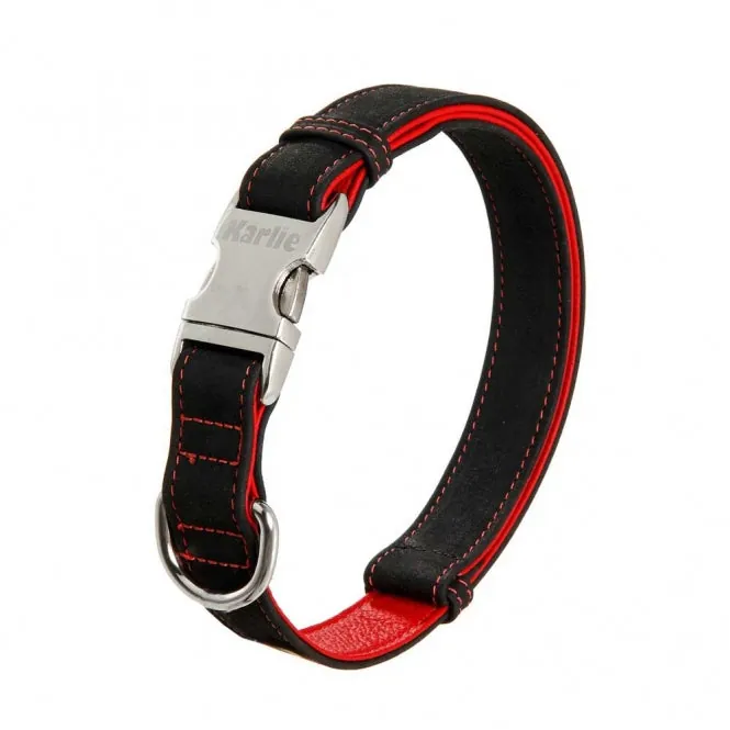 Karlie Buffalo Ultra Halsband - Stufenlos verstellbar, Leder