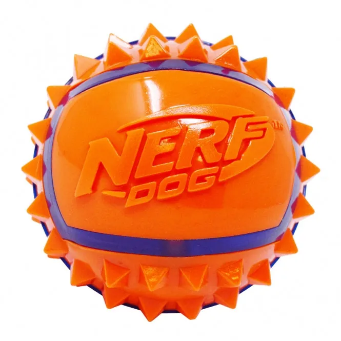 NERF Dog LED Spike Ball - Leuchtender Ball für nächtliches Spielen