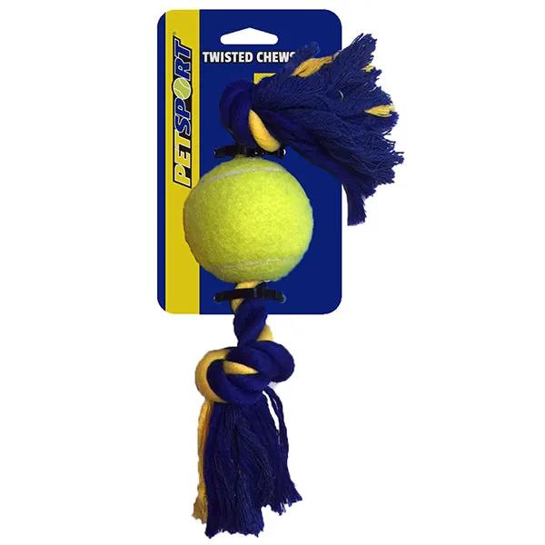 PETSPORT Medium-2-Knotenseil mit Ball - für Hunde