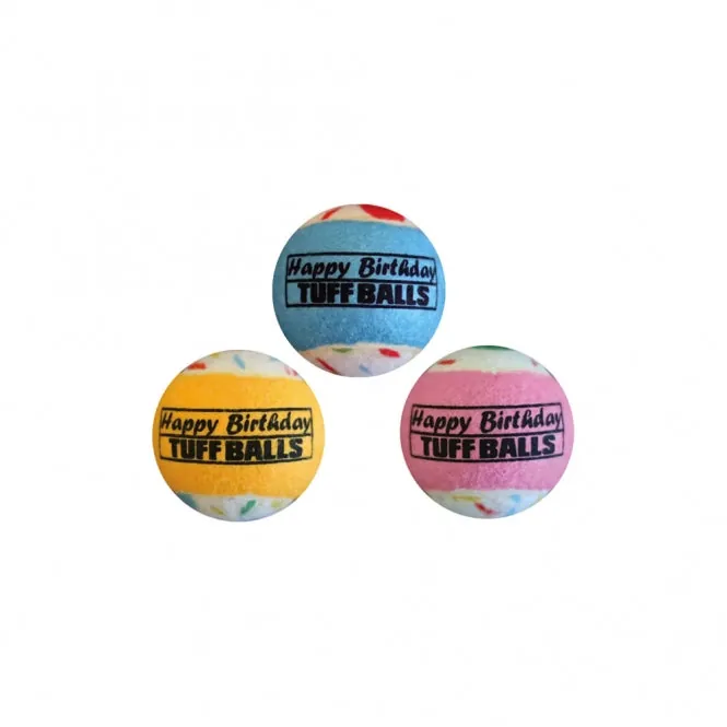 Tuff Birthday Balls 6 cm - 3er Pack für Hunde