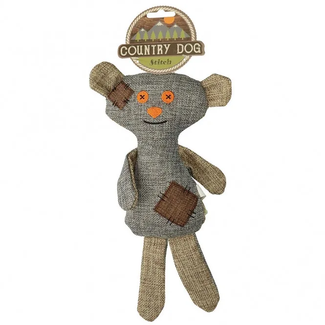 Country Dog Stitch - Kuscheltier für Hunde mit Quietscher und raschelnder Füllung