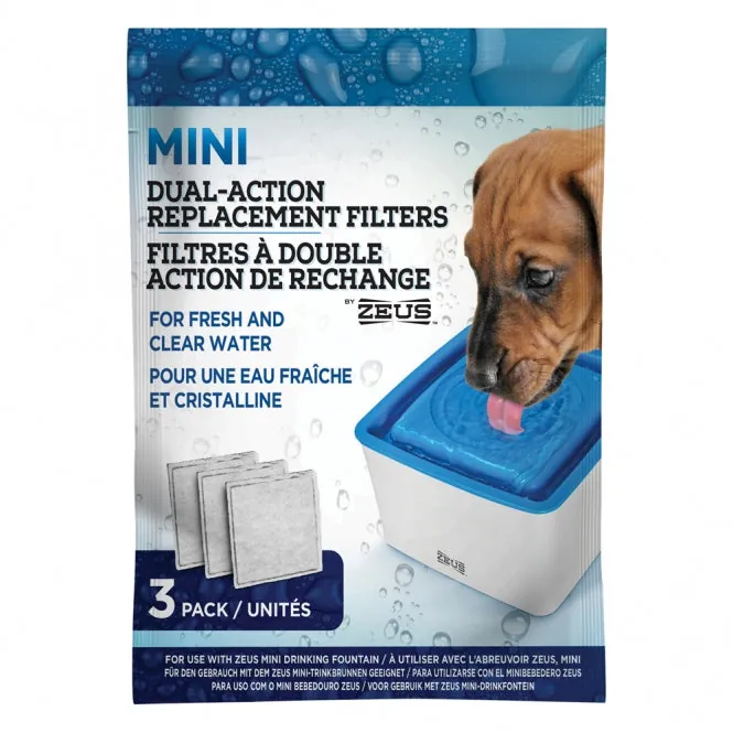 3er-Filterpack für Zeus Mini-Trinkbrunnen – für sauberes Wasser