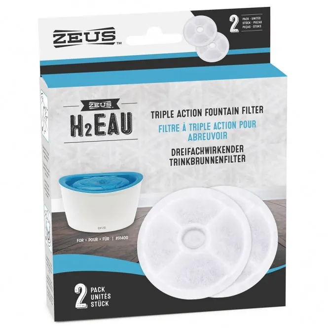 ZEUS H2EAU Triple Action Filter – für Trinkbrunnen (2er-Set)