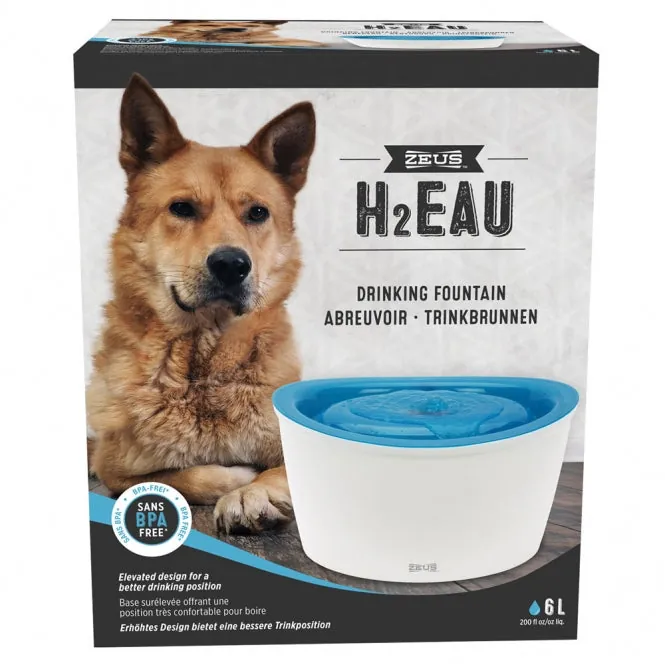 ZEUS Trinkbrunnen H2EAU 6L – frisches Wasser für Katzen und Hunde