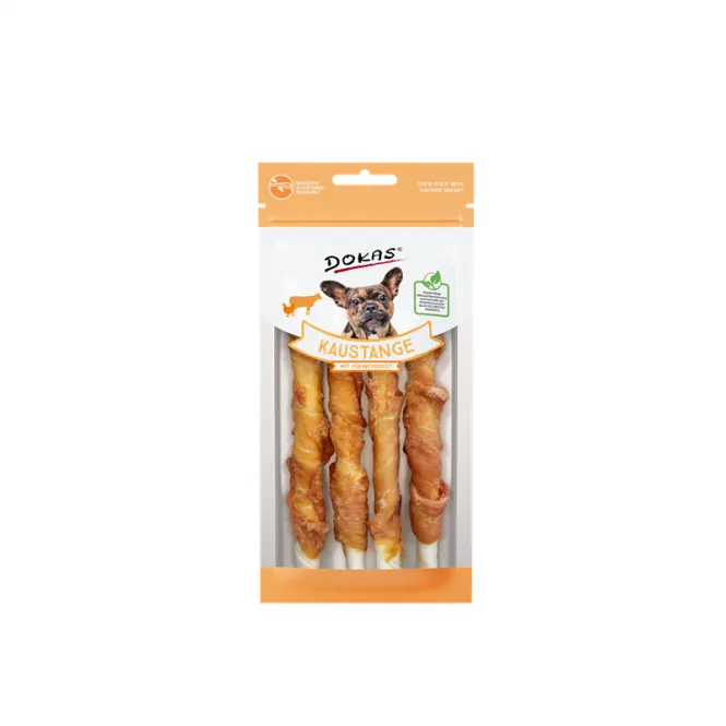 Dokas Dog Snack Kaustange mit Hühnerbrust 50g - Kauspaß für Hunde