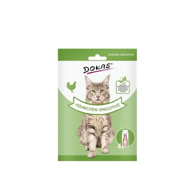 Dokas Cat Snack Hühnchen-Smoothie 4x30ml - Kalorienarme Belohnung