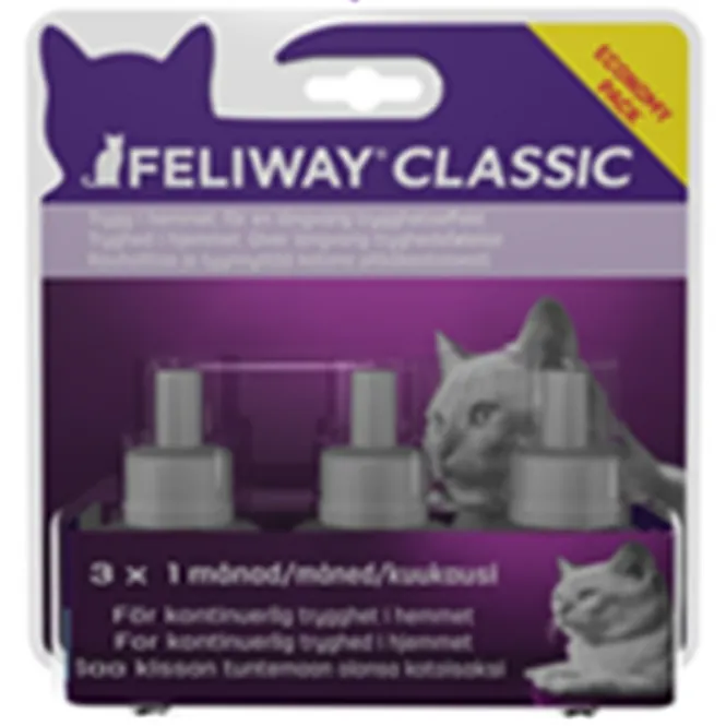 Feliway Classic 3x 30 Tage Vorteilspack - Stressreduktion für Katzen