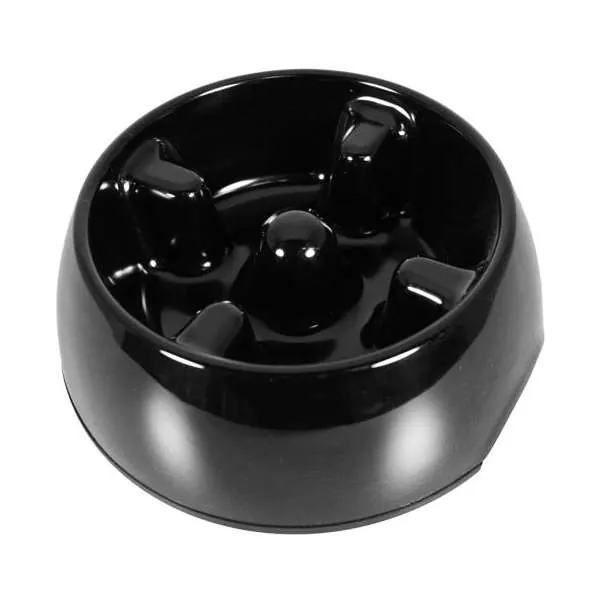 DOGIT Go-Slow Anti-Schling-Napf Schwarz 600 ml – für langsames Fressen