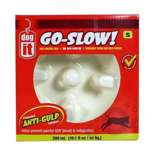 DOGIT Go-Slow Anti-Schling-Napf Weiss 300 ml – für langsames Fressen