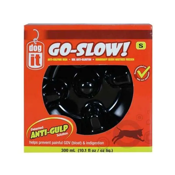 DOGIT Go-Slow Anti-Schling-Napf Schwarz 300 ml – für langsames Fressen