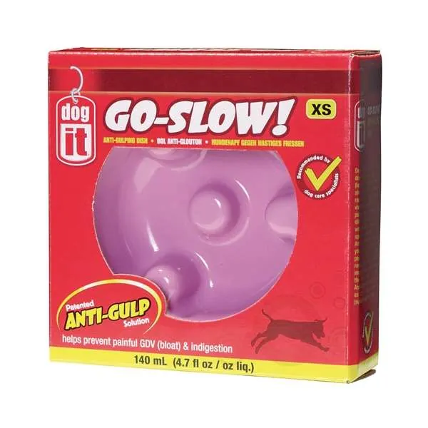 DOGIT Go-Slow Anti-Schling-Napf Rosa 140 ml – für langsames Fressen