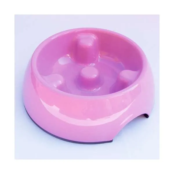 DOGIT Go-Slow Anti-Schling-Napf Rosa 140 ml – für langsames Fressen