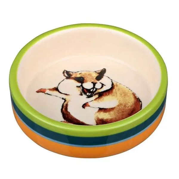 Trixie Keramiknapf Maus/Hamster - witziges Hamstermotiv, 80 ml