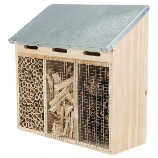 Trixie dreigeteiltes Insektenhotel - 30 × 30 × 14 cm – für Nützlinge