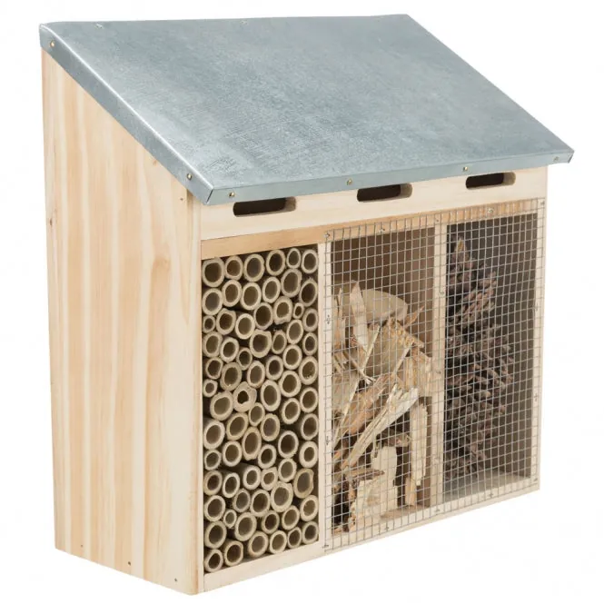 Trixie dreigeteiltes Insektenhotel - 30 × 30 × 14 cm – für Nützlinge