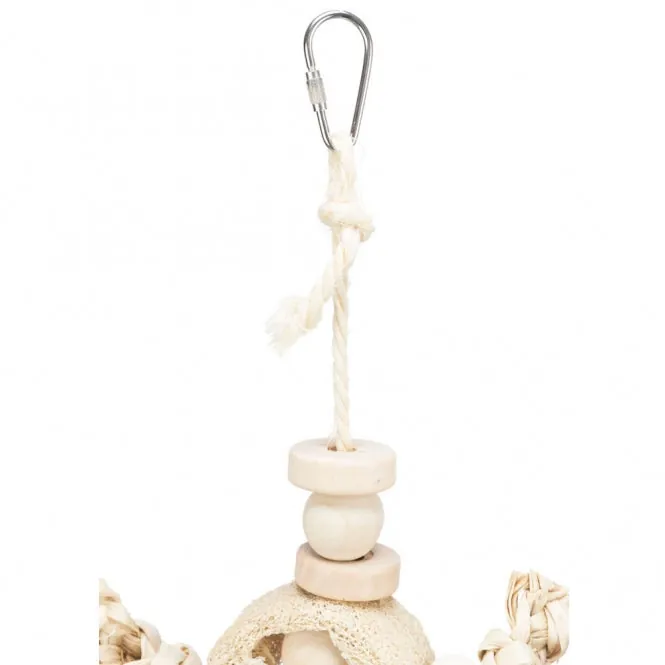 Trixie Naturspielzeug mit Bananenblättern, Holz und Luffa – für Vögel