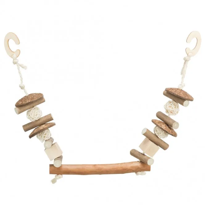 Trixie Knabberschaukel, Kokosnuss/Holz/Rattan – für Vögel