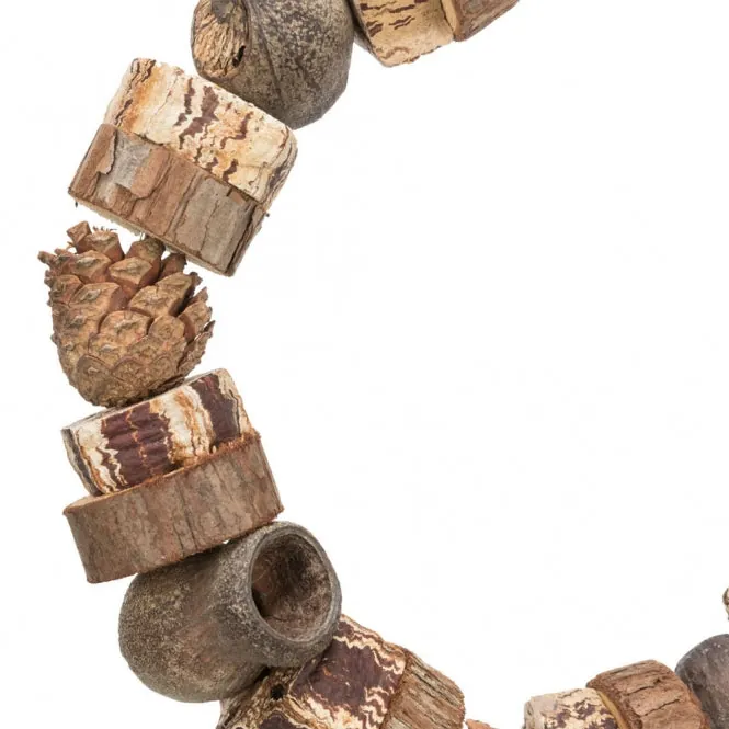 Trixie Ringschaukel aus Holz und Tannenzapfen - 18 cm – für Vögel