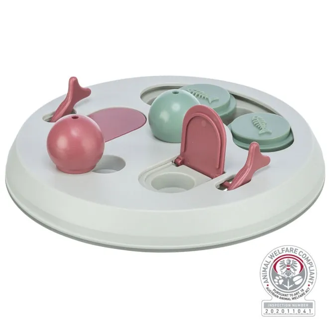 Trixie Cat Activity Flip Board – Brettspiel mit Kegeln