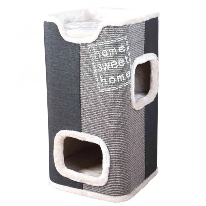Trixie Cat Tower Jorge – mit Plüsch und Wendekissen