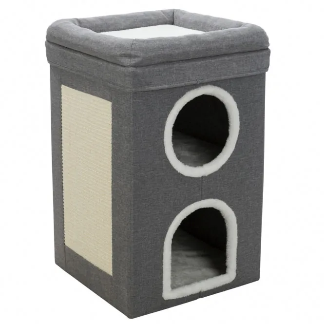 Trixie Kratztonne Cat Tower Saul – platzsparend und bequem