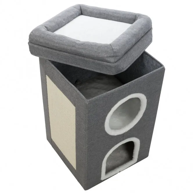 Trixie Kratztonne Cat Tower Saul – platzsparend und bequem