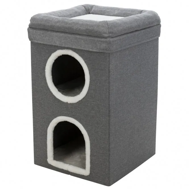 Trixie Kratztonne Cat Tower Saul – platzsparend und bequem