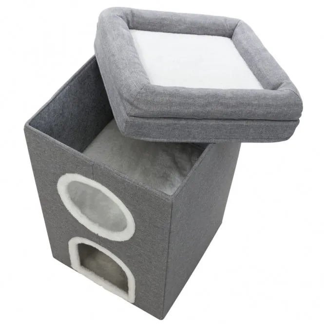 Trixie Kratztonne Cat Tower Saul – platzsparend und bequem